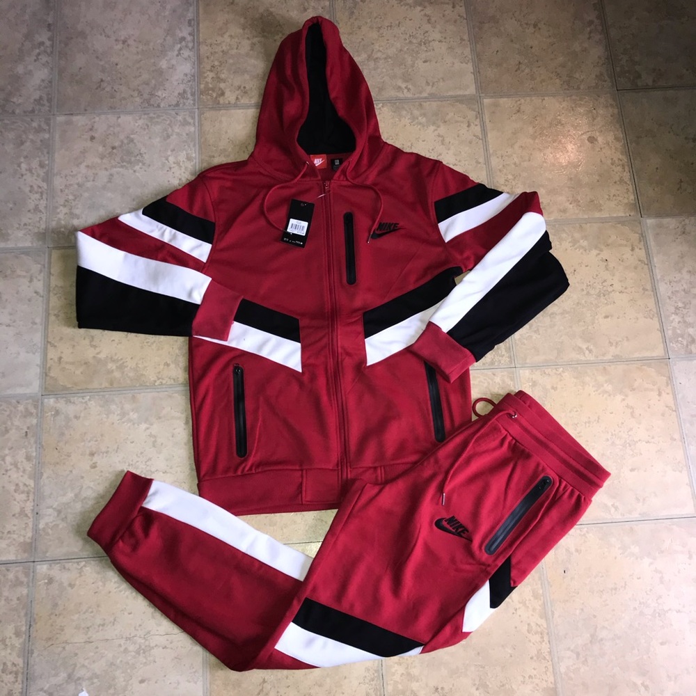 Nike Tracksuit Worn 1x Sz XL Red/Black/White SOLD